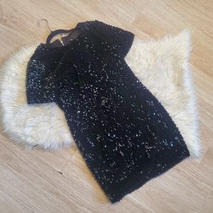 Topshop sequin/velvet mini dress Sz 8